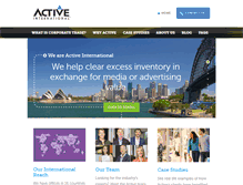 Tablet Screenshot of activeinternational.com.au